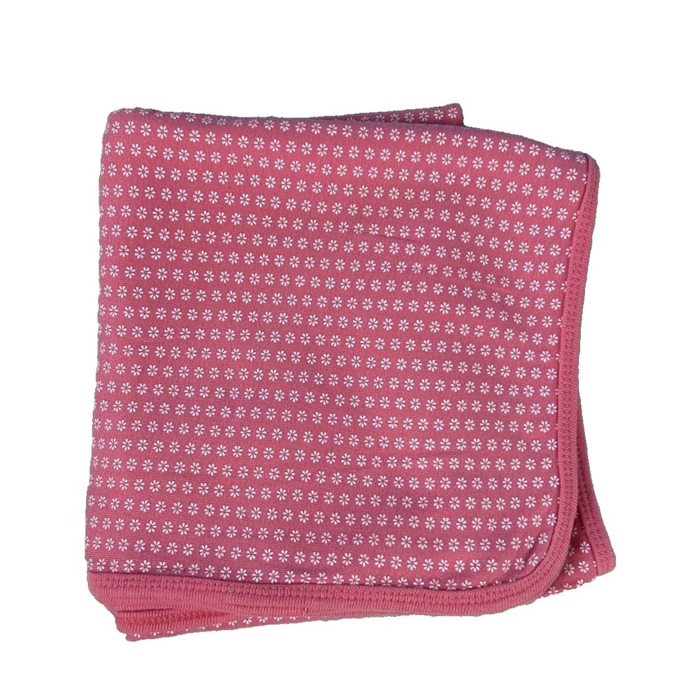 Carter's Pink Daisy Baby Girl Receiving Blanket Cotton Floral Reversible Swaddle